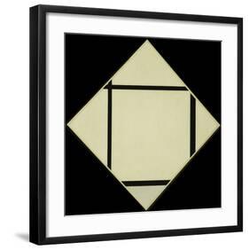 Tableau I - Lozenge with Four Lines and Gray, 1926-Piet Mondrian-Framed Art Print