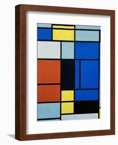 Tableau No, 1, 1921-25-Piet Mondrian-Framed Giclee Print