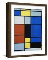 Tableau No.1, 1925-Piet Mondrian-Framed Giclee Print