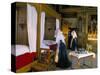 Tableau Shows Work of the Nursing Sisters, Hotel Dieu, Beaune, Burgundy, France-Adam Woolfitt-Stretched Canvas