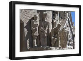 Tableaux in Carved Stone Near the Entrance to Sagrada Familia, Barcelona, Catalunya, Spain, Europe-James Emmerson-Framed Photographic Print