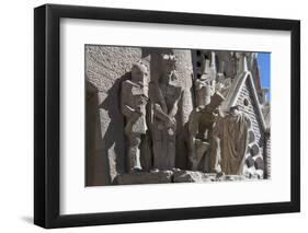 Tableaux in Carved Stone Near the Entrance to Sagrada Familia, Barcelona, Catalunya, Spain, Europe-James Emmerson-Framed Photographic Print