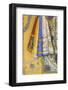 Tablecloths for sale, Eze, Provence, France-Jim Engelbrecht-Framed Photographic Print