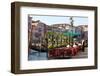 Tables Outside Restaurant by Grand Canal, Venice, Italy-Peter Adams-Framed Photographic Print