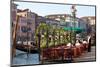 Tables Outside Restaurant by Grand Canal, Venice, Italy-Peter Adams-Mounted Photographic Print