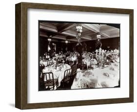 Tables Set for the Electric Club's Banquet at Hotel Delmonico, 1902-Byron Company-Framed Giclee Print