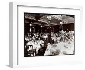 Tables Set for the Electric Club's Banquet at Hotel Delmonico, 1902-Byron Company-Framed Giclee Print