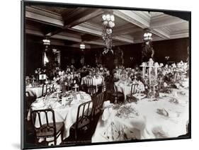 Tables Set for the Electric Club's Banquet at Hotel Delmonico, 1902-Byron Company-Mounted Giclee Print