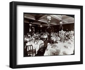 Tables Set for the Electric Club's Banquet at Hotel Delmonico, 1902-Byron Company-Framed Premium Giclee Print