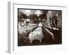 Tables Set in the Banquet Room at Hotel Delmonico, 1902-Byron Company-Framed Giclee Print