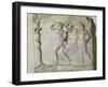 Tablet Depicting Hercules Carrying off the Delphic Tripod in Front of Apollo-null-Framed Giclee Print