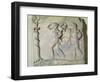 Tablet Depicting Hercules Carrying off the Delphic Tripod in Front of Apollo-null-Framed Giclee Print