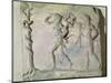 Tablet Depicting Hercules Carrying off the Delphic Tripod in Front of Apollo-null-Mounted Giclee Print