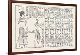 Tablet of Kings at Abydos, Egypt, 1879-null-Framed Giclee Print