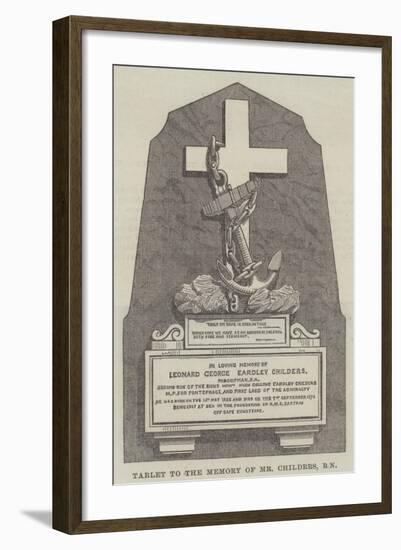 Tablet to the Memory of Mr Childrrs, Rn-null-Framed Giclee Print