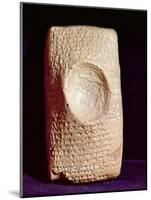 Tablet with Cuneiform Inscription and the Seal of King Mursil II (1339-1306 BC) (Clay)-null-Mounted Giclee Print