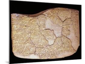 Tablet with Treaty of Kadesh, Signed Between Egyptians and Hittites-null-Mounted Giclee Print