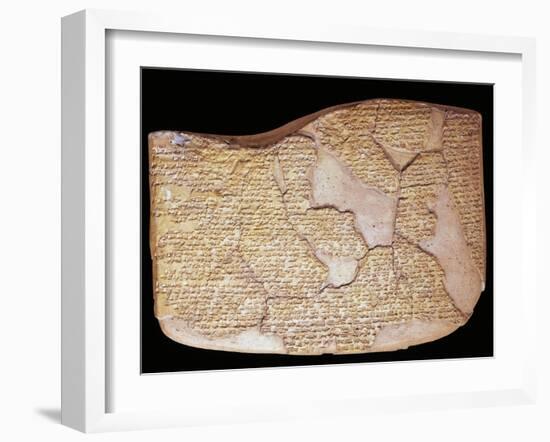 Tablet with Treaty of Kadesh, Signed Between Egyptians and Hittites-null-Framed Giclee Print