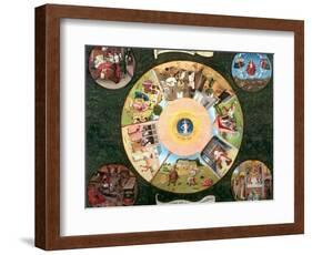 Tabletop of the Seven Deadly Sins and the Four Last Things-Hieronymus Bosch-Framed Giclee Print