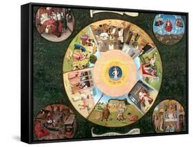 Tabletop of the Seven Deadly Sins and the Four Last Things-Hieronymus Bosch-Framed Stretched Canvas