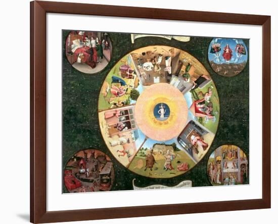 Tabletop of the Seven Deadly Sins and the Four Last Things-Hieronymus Bosch-Framed Giclee Print