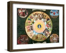 Tabletop of the Seven Deadly Sins and the Four Last Things-Hieronymus Bosch-Framed Giclee Print