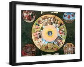 Tabletop of the Seven Deadly Sins and the Four Last Things-Hieronymus Bosch-Framed Giclee Print