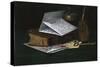 Tabletop Still Life, a Letter from New York-John Frederick Peto-Stretched Canvas