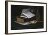 Tabletop Still Life, a Letter from New York-John Frederick Peto-Framed Giclee Print