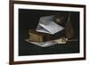 Tabletop Still Life, a Letter from New York-John Frederick Peto-Framed Giclee Print