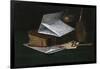 Tabletop Still Life, a Letter from New York-John Frederick Peto-Framed Giclee Print