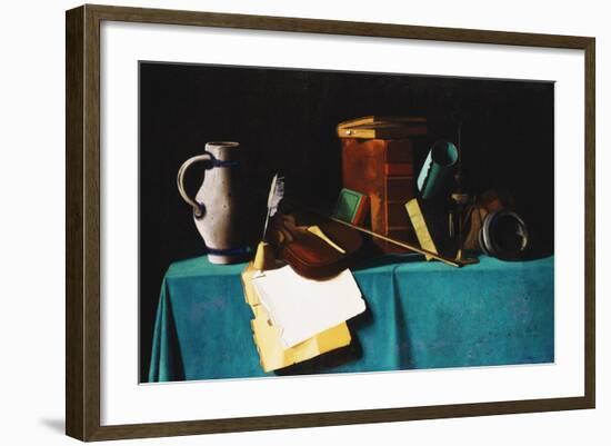 Tabletop with Violin-John Frederick Peto-Framed Giclee Print