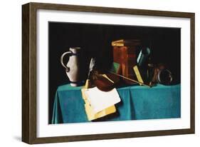 Tabletop with Violin-John Frederick Peto-Framed Giclee Print