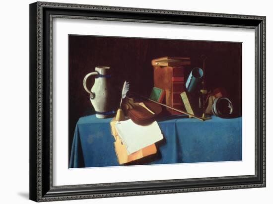 Tabletop with Violin-John Frederick Peto-Framed Giclee Print