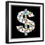 Tablets Dollar-Peter Hermes Furian-Framed Art Print