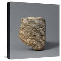 Tablette cunéiforme racontant le mythe de la création de l'homme-null-Stretched Canvas