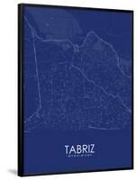 Tabriz, Iran, Islamic Republic of Blue Map-null-Framed Poster