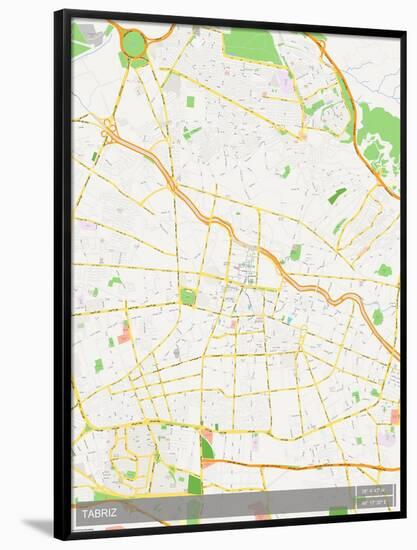 Tabriz, Iran, Islamic Republic of Map-null-Framed Poster