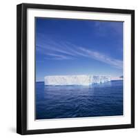 Tabular Iceberg in Blue Sea in Antarctica, Polar Regions-Geoff Renner-Framed Photographic Print