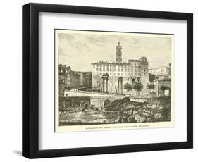 Tabularium and Back of Senatorial Palace, from the Forum-null-Framed Premium Giclee Print