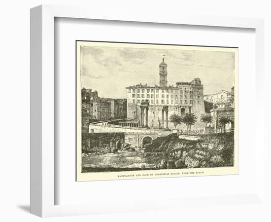 Tabularium and Back of Senatorial Palace, from the Forum-null-Framed Giclee Print