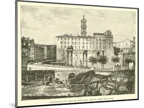 Tabularium and Back of Senatorial Palace, from the Forum-null-Mounted Giclee Print