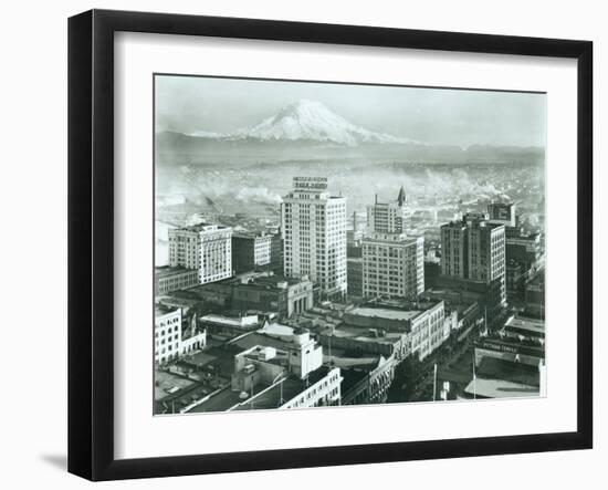 Tacoma Downtown Business District, 1930-Chapin Bowen-Framed Giclee Print