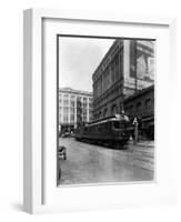 Tacoma Electric Interurban at Station, 1924-Asahel Curtis-Framed Premium Giclee Print