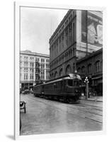 Tacoma Electric Interurban at Station, 1924-Asahel Curtis-Framed Giclee Print