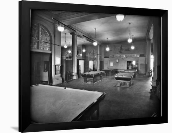 Tacoma Elks Club Billiard Room, 1925-Marvin Boland-Framed Giclee Print