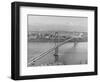 Tacoma Narrows Bridge from Gig Harbor Towards Tacoma, WA (ca. 1950)-null-Framed Giclee Print