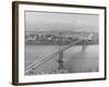 Tacoma Narrows Bridge from Gig Harbor Towards Tacoma, WA (ca. 1950)-null-Framed Giclee Print