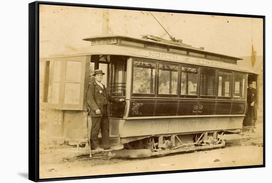 Tacoma Railway and Motor Company Street Car, North K Street Line (ca. 1899)-E.L. Gurnea-Framed Stretched Canvas