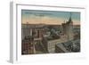 Tacoma, WA - Bird's Eye View of Downtown-Lantern Press-Framed Premium Giclee Print